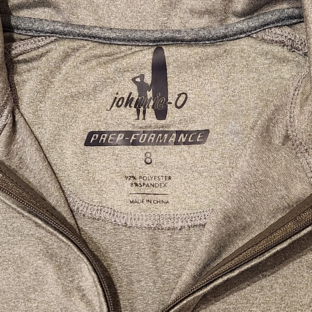 Johnnie-O Freeborne Jr Performance Prep ¼ Zip Pullover Size 8 Color Grey - Picture 3 of 7